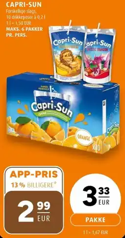 Scandinavian Park Capri-sun forskellige slags erbjuda