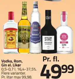 Fleggaard Vodka, Rom, Gin el. Likør erbjuda