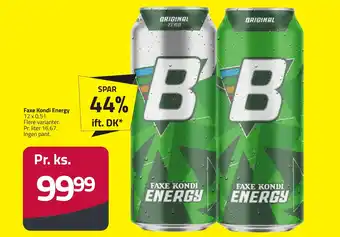 Fleggaard Faxe Kondi Energy erbjuda