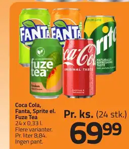 Fleggaard Coca Cola, Fanta, Sprite el. Fuze Tea erbjuda