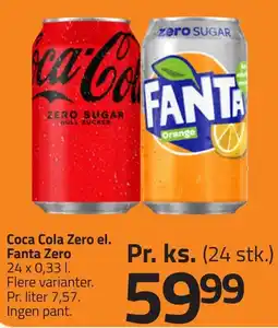 Fleggaard Coca Cola Zero el. Fanta Zero erbjuda