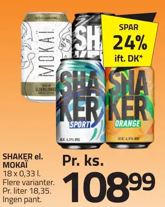 Fleggaard Shaker el. mokaï erbjuda