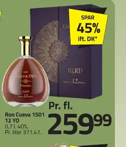 Fleggaard Ron Cueva 1501 12 YO erbjuda