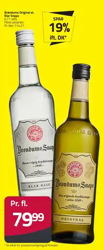 Fleggaard Brøndums Original el.Klar Snaps erbjuda