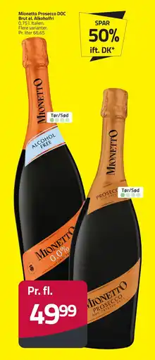 Fleggaard Mionetto Prosecco DOC Brut el. Alkoholfri erbjuda