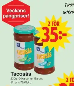 Matöppet Tacosås, SEK 35 erbjuda