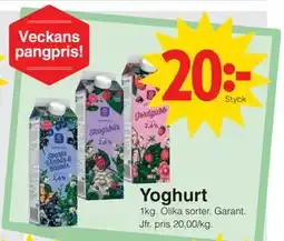 Matöppet Yoghurt, SEK 20 erbjuda