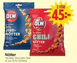 Matöppet Nötter, SEK 45 erbjuda