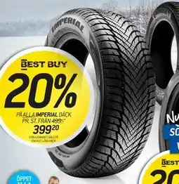 thansen 20% PÅ ALLA IMPERIAL DÄCK erbjuda