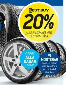 thansen ALLA FÄLGPAKET MED BEST BUY-DÄCK erbjuda