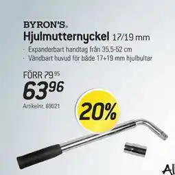 thansen Hjulmutternyckel, SEK 63.96 erbjuda
