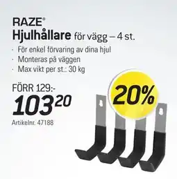 thansen Hjulhållare, SEK 103.2 erbjuda