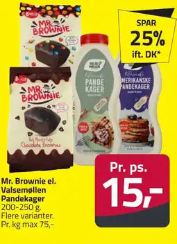 Fleggaard Mr. Brownie el. Valsemøllen Pandekager erbjuda
