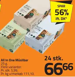 Fleggaard All In One Müslibar erbjuda