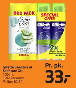 Fleggaard Gillette Sensitive el. Satincare Gel erbjuda
