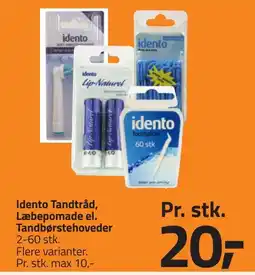 Fleggaard Idento Tandtråd, Læbepomade el. Tandbørstehoveder erbjuda