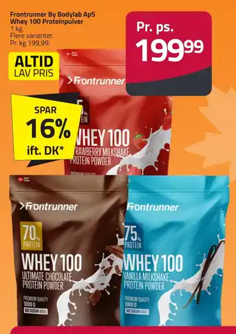 Fleggaard Frontrunner By Bodylab ApS Whey 100 Proteinpulver erbjuda