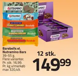Fleggaard Barebells el. Nutramino Bars erbjuda