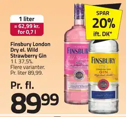 Fleggaard Finsbury London Dry el. Wild Strawberry Gin erbjuda
