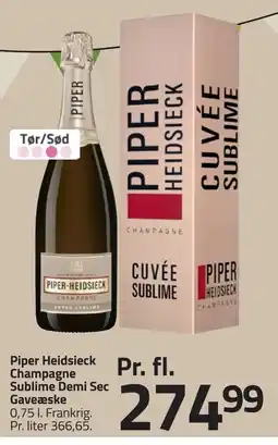 Fleggaard Piper Heidsieck Champagne Sublime Demi Sec Gaveæske erbjuda