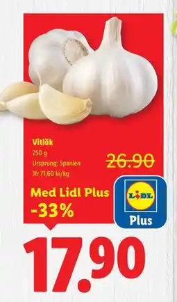 Lidl Vitlök, Pris i appen erbjuda