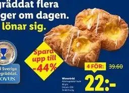 Lidl Wienerbröd, SEK 22 erbjuda