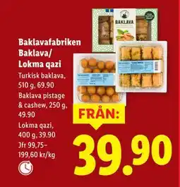 Lidl Baklavafabriken Baklava/ Lokma qazi erbjuda
