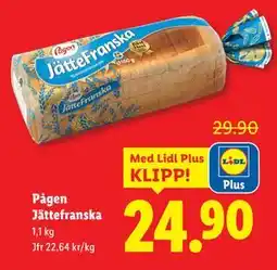 Lidl Pågen Jättefranska, Pris i appen erbjuda