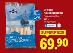 Lidl Compass Alaska pollockfilé, SEK 69.9 erbjuda
