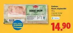 Lidl Gudruns Bacon, alspånsrökt, SEK 14.9 erbjuda