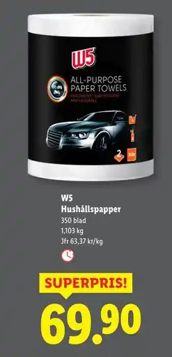 Lidl W5 Hushållspapper, SEK 69.9 erbjuda