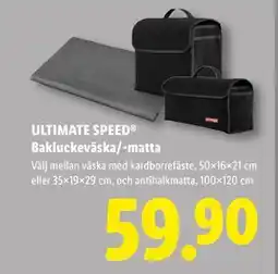Lidl ULTIMATE SPEED Bakluckeväska/-matta, SEK 59.9 erbjuda