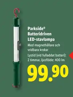 Lidl Parkside Batteridriven LED-stavlampa, SEK 99.9 erbjuda