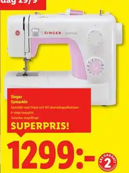 Lidl Singer Symaskin, SEK 1299 erbjuda