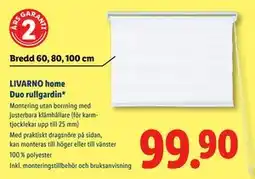 Lidl LIVARNO home Duo rullgardin, SEK 99.9 erbjuda