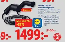 Lidl ULTIMATE SPEED Typ 2-laddningskabel, Pris i appen erbjuda