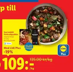 Lidl Svea Lantkött Färska nötgrytbitar, Pris i appen erbjuda