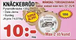 Nya Pulsen Pyramidknäcke Knäckebröd erbjuda