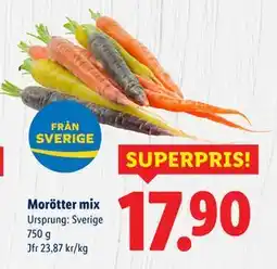 Lidl Morötter mix, SEK 17.9 erbjuda