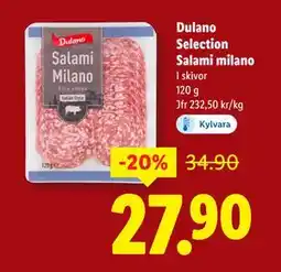 Lidl Dulano Selection Salami milano, SEK 27.9 erbjuda