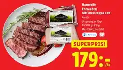 Lidl Naturkött Entrecôte/ Biff med kappa i bit, SEK 179 erbjuda