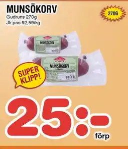Nya Pulsen Gudruns Munsökorv erbjuda