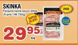 Nya Pulsen PARSONS Skinka erbjuda
