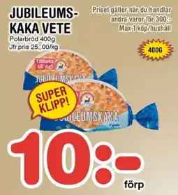 Nya Pulsen Jubileums kaka vete Polarbröd erbjuda