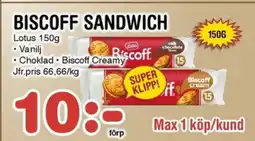 Nya Pulsen Biscoff sandwich Lotus erbjuda