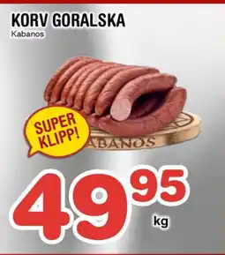 Nya Pulsen Korv goralska kabanos erbjuda