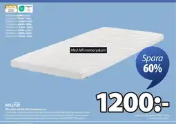 JYSK Wellpur wellpur gulen gt65 bäddmadrass erbjuda