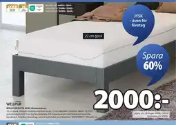 JYSK Wellpur kvita gf85 skummadrass erbjuda