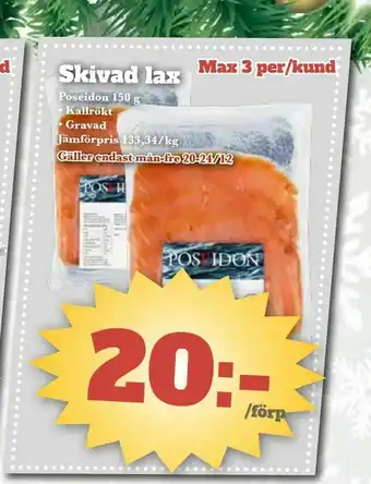 Bonum Matmarknad Skivad lax erbjuda