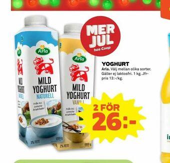 Stora Coop Yoghurt erbjuda
